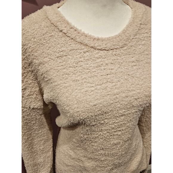 Cupcakes & Cashmere sherpa fluffy cloud sweater medium beige relaxed fit minimal - Picture 2 of 8